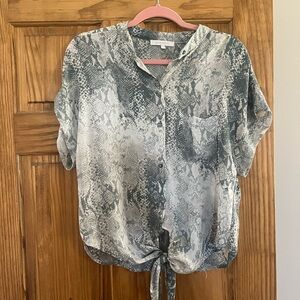 Snakeskin Print Women's Top